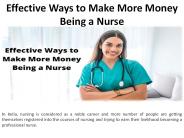 How to increase the salary of your nurse in an easy way