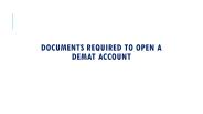Documents Required for Demat Account