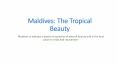 Maldives The Tropical Beauty PowerPoint PPT Presentation