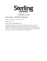Sterling Homes Edmonton