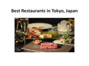 Best Restaurants in Tokyo, Japan