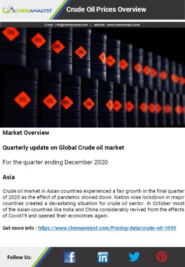 Crude Oil Prices, News, Supply and Demand | ChemAnalyst