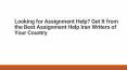Assignment Help Writers From Your Country PowerPoint PPT Presentation