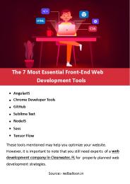 The 7 Most Essential Front-End Web Development Tools