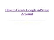 How to Create Google AdSense account