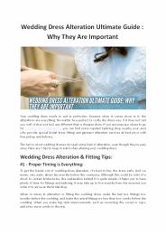 Wedding Dress Alteration Ultimate Guide - Why They Are Important