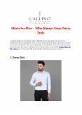 Shirts for Men - Who Always Step Out in Style PowerPoint PPT Presentation