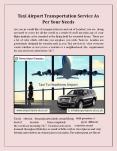 Taxi Airport Transportation Service As Per Your Needs PowerPoint PPT Presentation