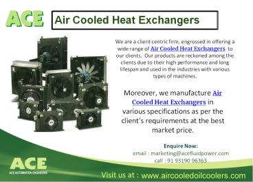Air Cooled Heat Exchangers (1)