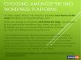 Choosing Amongst the Two WordPress Platforms PowerPoint PPT Presentation
