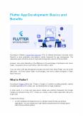 Flutter App Development: Basics and Benefits PowerPoint PPT Presentation
