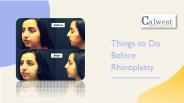 Things to Do Before Rhinoplasty