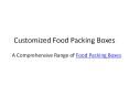 Customize Food Packaging Boxes PowerPoint PPT Presentation