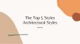 The Top 5 Styles Architectural Styles - Kobikarp PowerPoint PPT Presentation