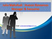 Julia Mphafudi - Human Resources Manager & Executive