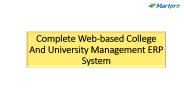 Web-based University Management System | University Management ERP System | University ERP Software