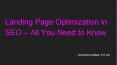 Landing Page Optimization in SEO – All You Need to Know