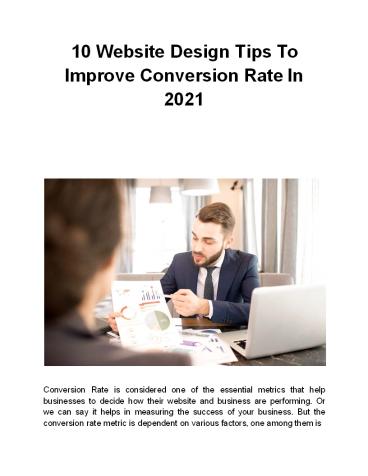 10 Website Design Tips To Improve Conversion Rate In 2021