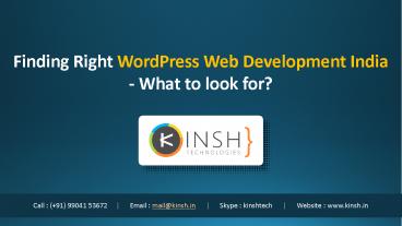 Finding Right WordPress Web Development India- What to look for?