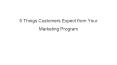 5 Things Customers Expect from Your Marketing Program PowerPoint PPT Presentation