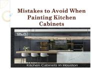 Mistakes to Avoid When Painting Kitchen Cabinets
