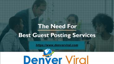 Denver Viral News Guest Posting Services +1 6462043425