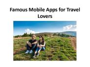 Famous Mobile Apps for Travel Lovers