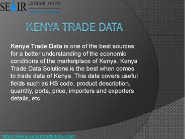 Kenya Shipment Data: Track Import and Export Shipments
