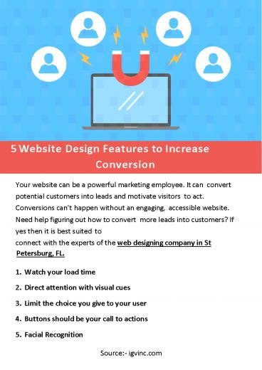 5 Website Design Features to Increase Conversion