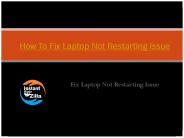 How To Fix Laptop Not Restarting Issue