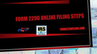 Form 2290 Online |  E-file Form 2290 | IRS HVUT Online