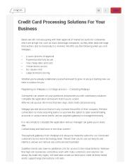 Credit Card Processing Solutions For Your Business