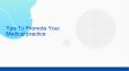 Tips To Promote Your Medical practice PowerPoint PPT Presentation