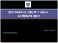 Best Nursery School in Jaipur - Admission Open PowerPoint PPT Presentation