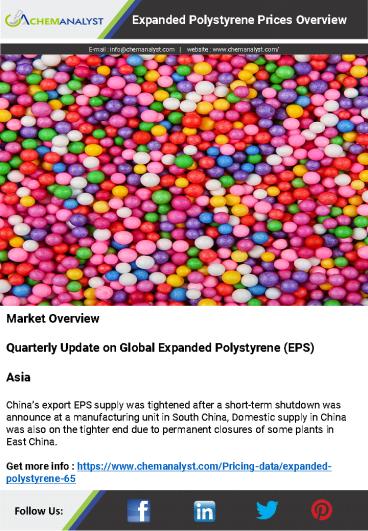 Expanded Polystyrene Prices, News, Market Analysis | ChemAnalyst