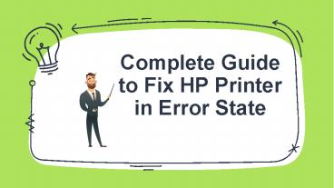 Complete Guide to Fix HP Printer in Error State