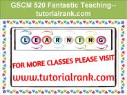 GSCM 520 Fantastic Teaching--tutorialrank.com