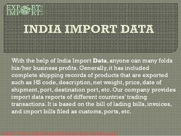 Importers Data