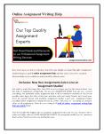 Get The Best Online Assignment Writing Help