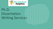 Ph.D. Dissertation Writing Services