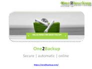 Data Backup Security - One2backup