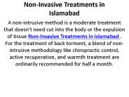 Non-Invasive Treatments in Islamabad