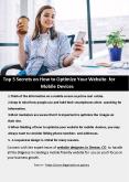 Top 5 Secrets on How to Optimize Your Website for Mobile Devices PowerPoint PPT Presentation