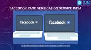 Find affordable facebook page verification service in India