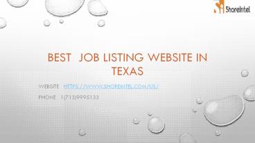 Best Job Listing Website In Texas