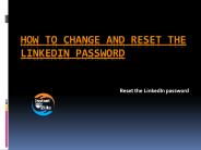 How to change and reset the LinkedIn password