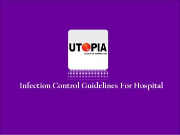 Hospital Infection Control Guidelines