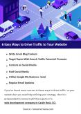 6 Easy Ways To Drive Traffic To Your Website PowerPoint PPT Presentation