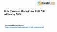 Beta Carotene Market Size Worth USD 700 million by 2026 PowerPoint PPT Presentation