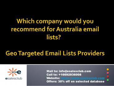Australia business email list